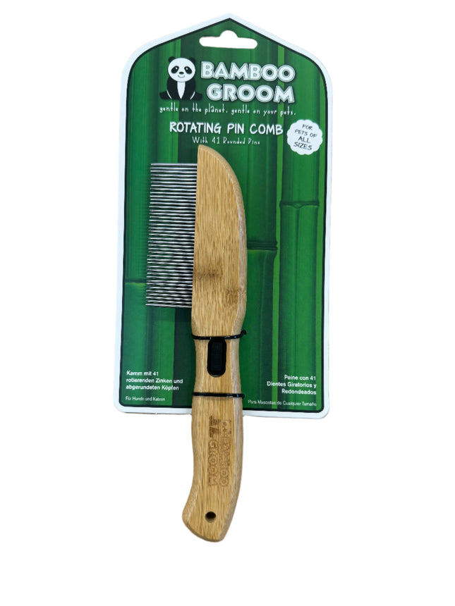 Bamboo Groom Rotating Pin Brush
