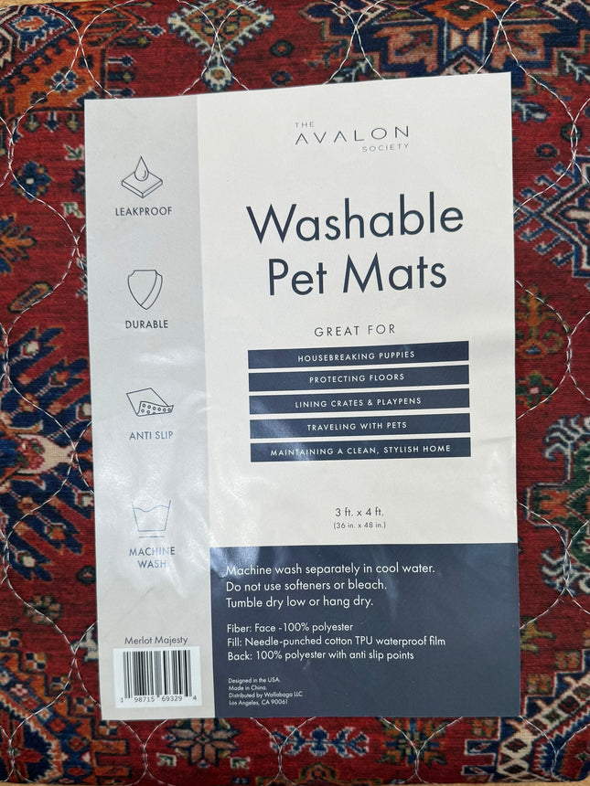 The Avalon Society Washable Pet Mats