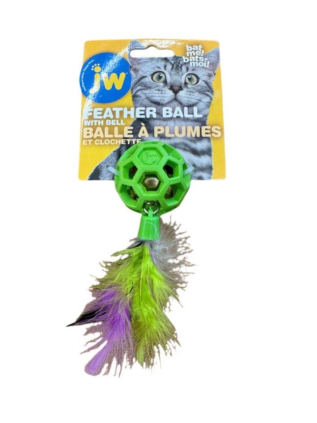 JW Featherball with Bell Cat toy