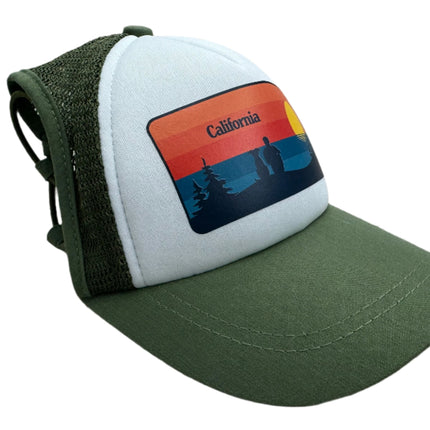Puplid Hunter Green Trucker Hat for Dogs - The  "California"