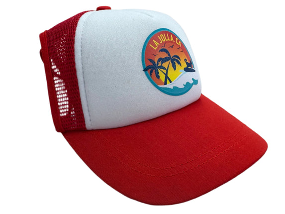 Puplid Hunter Red Trucker Hat for Dogs - The "La Jolla"
