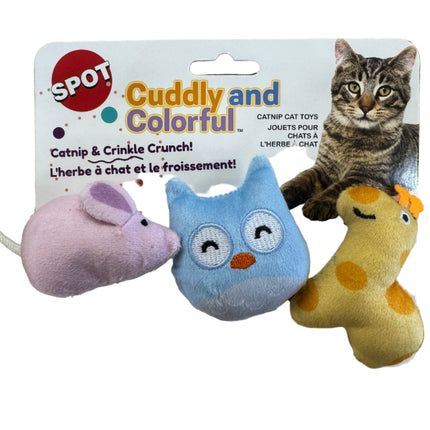 Spot Cuddly Cat toys 3PK