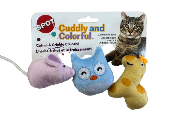 Spot Cuddly Cat toys 3PK