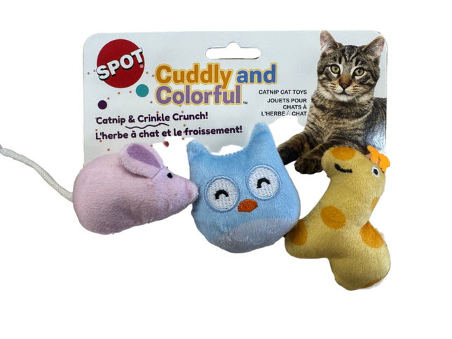 Spot Cuddly Cat toys 3PK