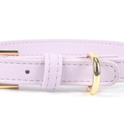 Pistachio Vegan Leather Collar - Honey Lavender