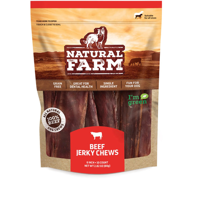 Natural Farm Beef Jerky 6 Inch - 10 Count