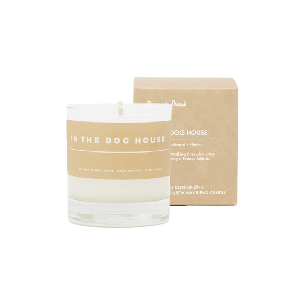 Pure + Good In the Dog House Sandalwood + Hinoki Soy Wax Candle