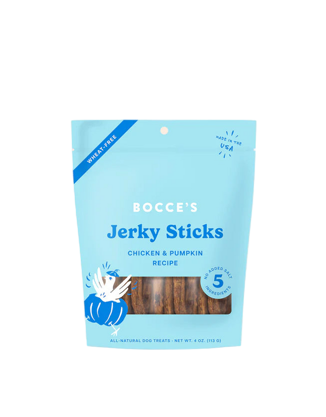 Bocce's Jerky Sticks - Chicken & Pumpkin Recipe 4oz