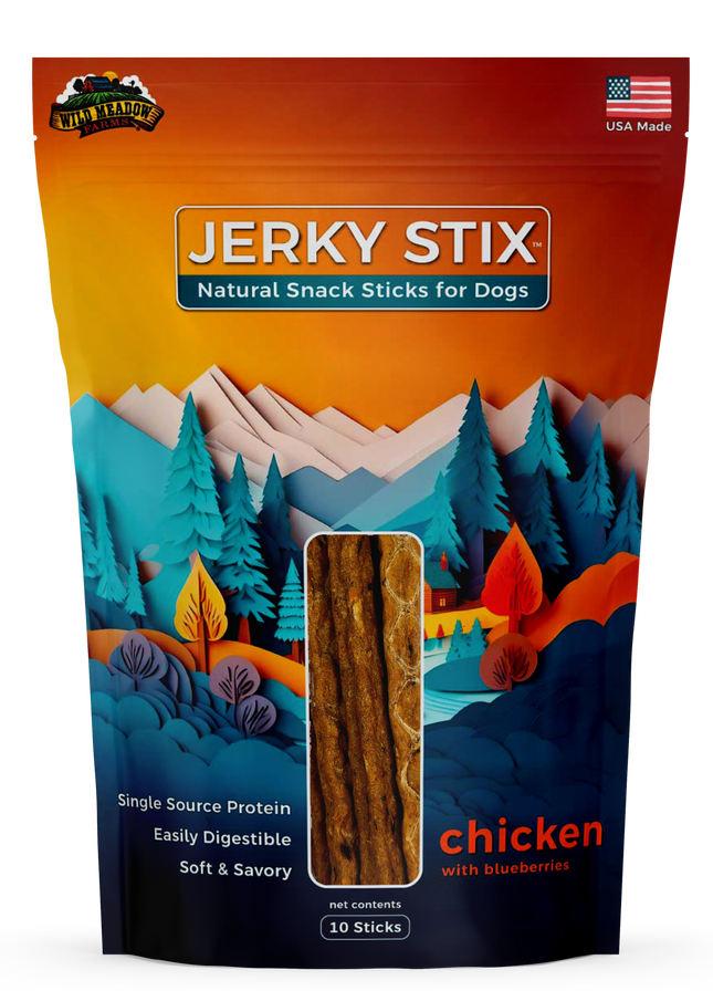Wild Meadow Farms Jerky Stix - Chicken with Blueberries