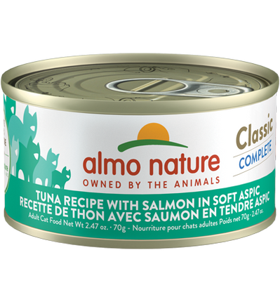 Almo Nature Cat Classic Tuna Recipe with Salmon in Soft Aspic 2.47oz