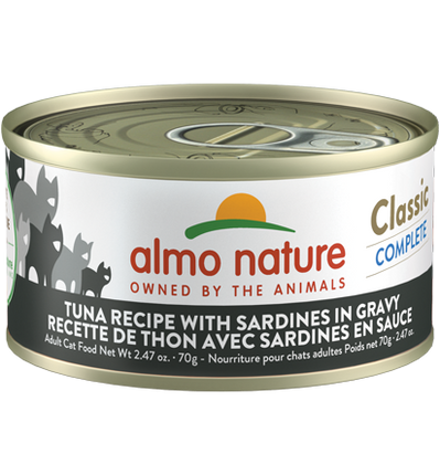 Almo Nature Cat Classic Tuna Recipe with Sardines in Gravy 2.47oz
