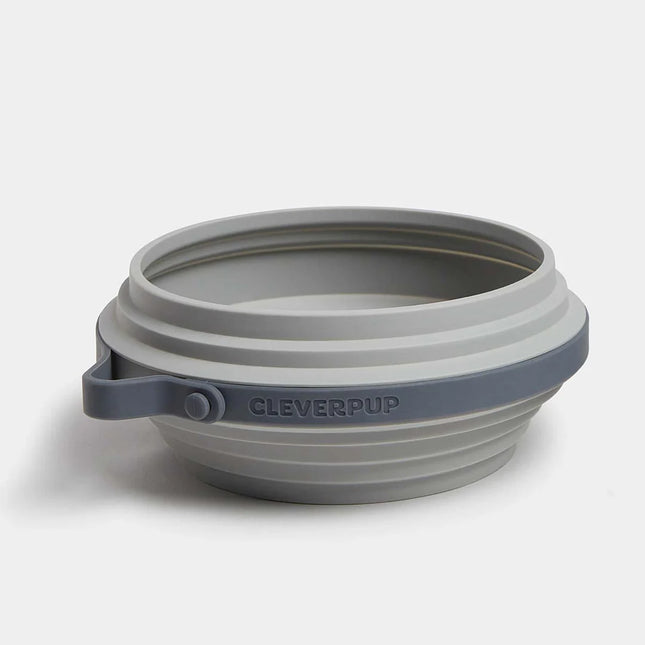 Clever Pup Collapsible Bowl - Grey