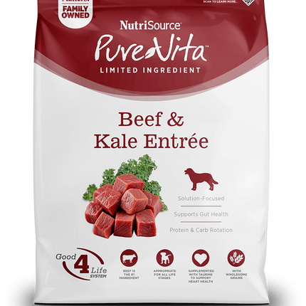 Pure Vita Beef & Kale Dry Dog Food