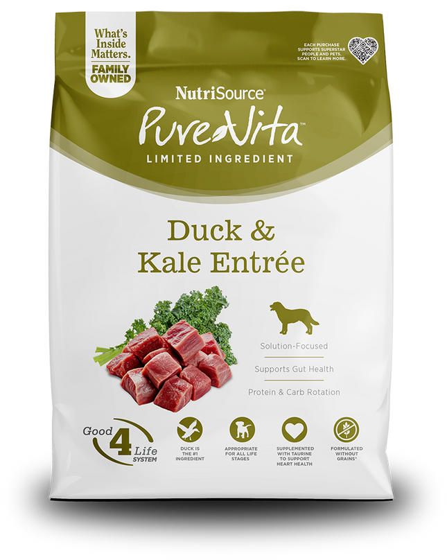 Pure Vita Duck & Kale Dry Dog Food
