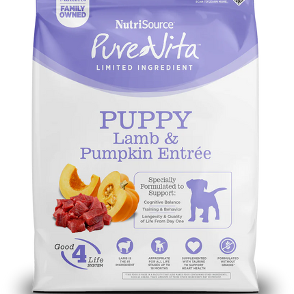 Pure Vita Lamb & Pumpkin Puppy Dry Dog Food