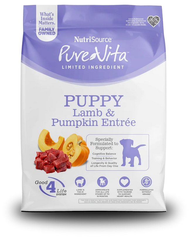 Pure Vita Lamb & Pumpkin Puppy Dry Dog Food