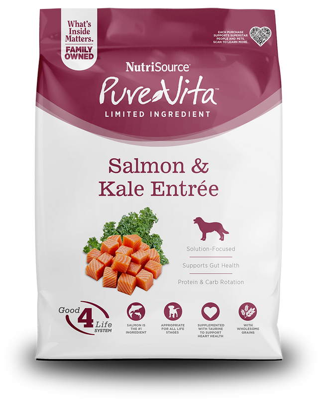 Pure Vita Salmon & Kale Dry Dog Food