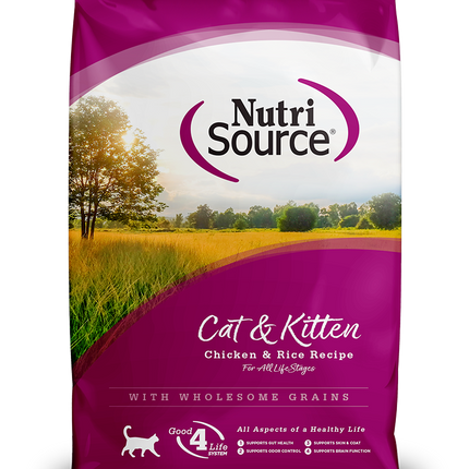 Nutrisource Cat & Kitten Chicken Rice 4lb