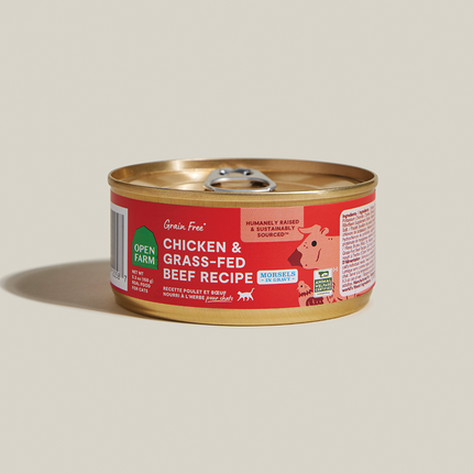 Open Farm - Chicken & Grass-Fed Beef Morsels in Gravy 5.3oz