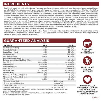 Pure Vita Beef & Kale Dry Dog Food