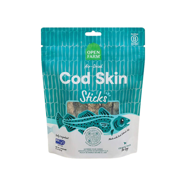 Open Farm Air Dried Cod Skin Sticks 4.9oz