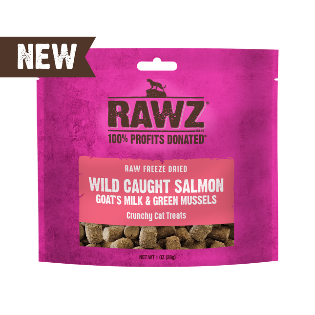 Rawz Wild Caught Salmon Goats Milk and Green Mussels Cat Treats 1oz