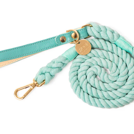Neighbor Woof Mint Rope Leash