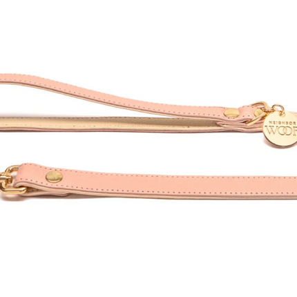 Neighbor Woof Blush Leather Leash