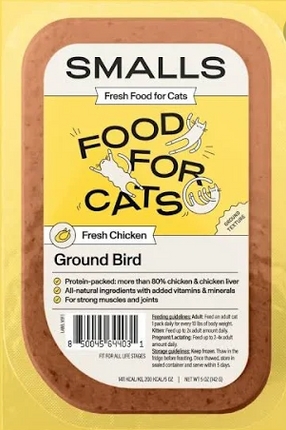 Smalls Ground Chicken Frozen Cat Food 5oz