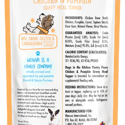 Weruva Dogs In the Kitchen Pantry Pours Gravy Meal Topper - Chicken & Pumpkin 7oz