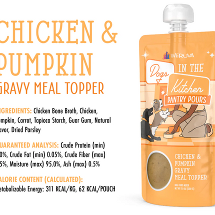 Weruva Dogs In the Kitchen Pantry Pours Gravy Meal Topper - Chicken & Pumpkin 7oz