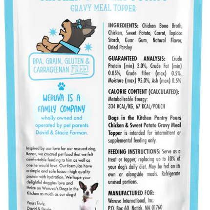Weruva Dogs In the Kitchen Pantry Pours Gravy Meal Topper - Chicken & Sweet Potato 7oz