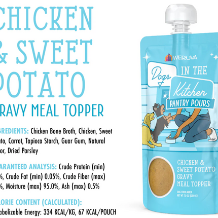 Weruva Dogs In the Kitchen Pantry Pours Gravy Meal Topper - Chicken & Sweet Potato 7oz