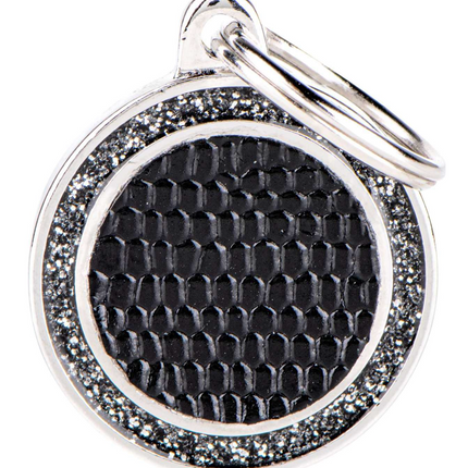 My Family Shine Leatherette Black Circle Saint Tropez