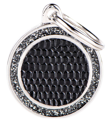 My Family Shine Leatherette Black Circle Saint Tropez