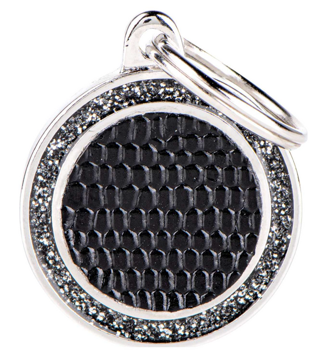 My Family Shine Leatherette Black Circle Saint Tropez