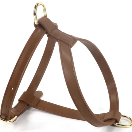 Pistachio Vegan Leather Harness - Cognac