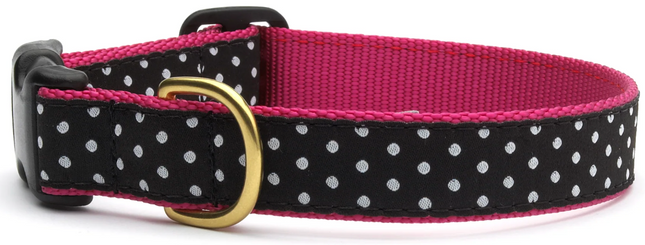UpCountry Black and White Dot Dog Collar