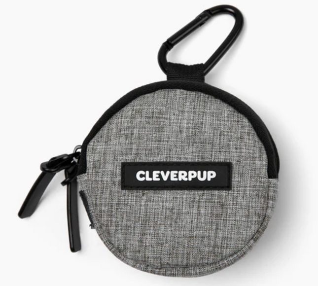 Clever Pup Snackpack Double Insulated Dog Treat Pouch - Heather Grey