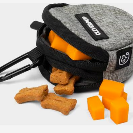 Clever Pup Snackpack Double Insulated Dog Treat Pouch - Heather Grey