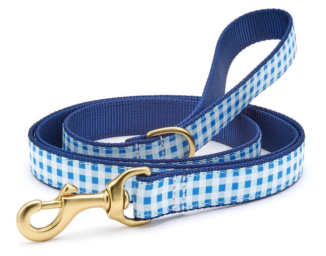 UpCountry Blue Gingham Dog Leash