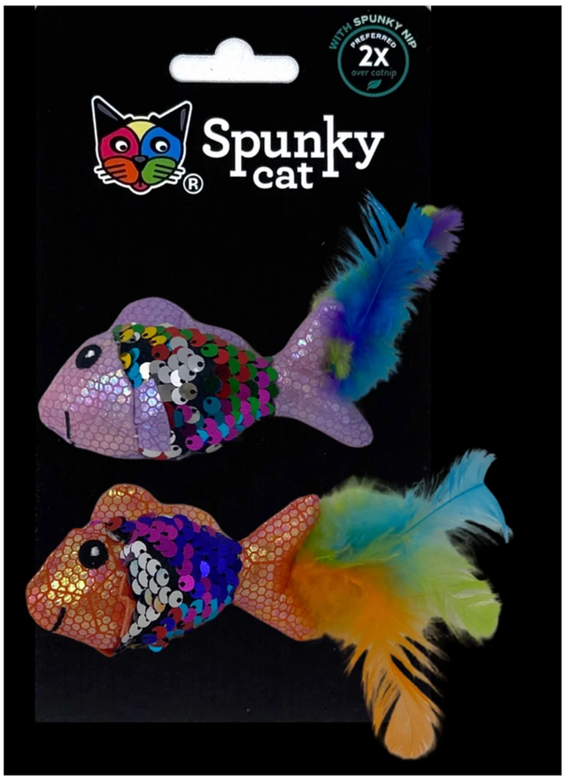 Spunky Cat Sparkle Fish 2 Pack