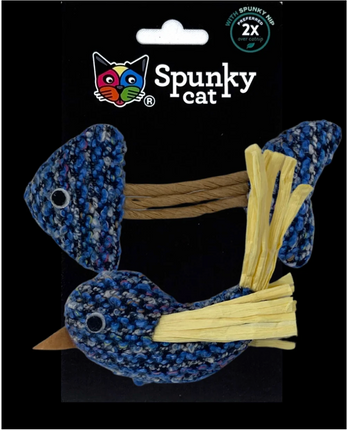 Spunky Cat Textured Fish & Bird