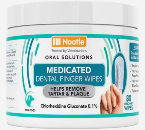 Nootie Dental Finger Wipes 80ct