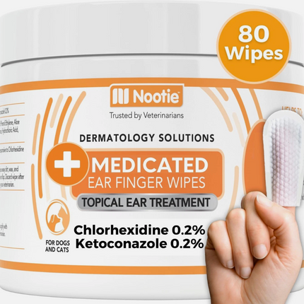Nootie Ear Finger Wipes 80ct