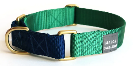 Major Darling Martingale Collar Kelly Green with Navy