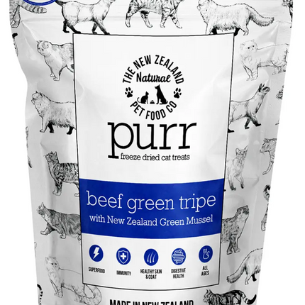 NZ Purr - Freeze Dried Beef Green Tripe With Green Mussel Cat Treats 1.4oz