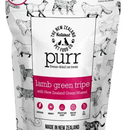 NZ Purr - Freeze Dried Lamb Green Tripe With Green Mussel Cat Treats 1.4oz