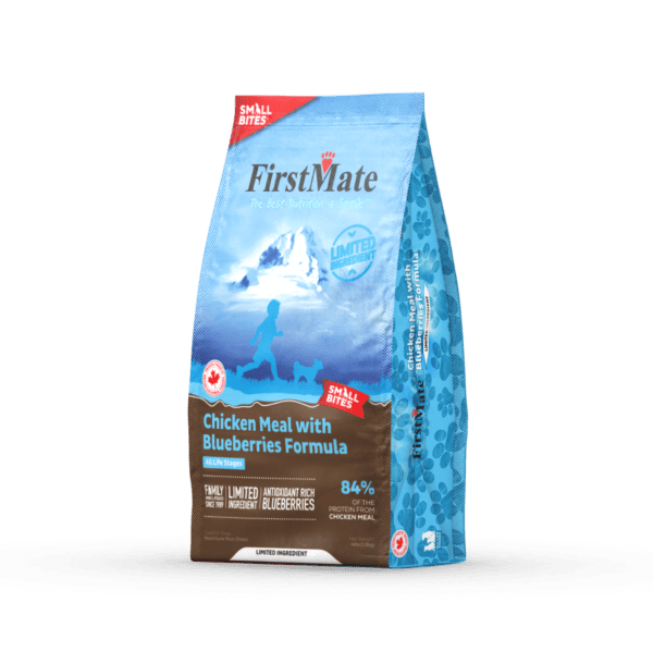 FirstMate - Limited Ingredient Chicken Meal with Blueberries Formula Small Bites Dry Dog Food 4lb hr