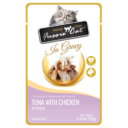 Fussie Cat Tuna with Chicken in Gravy Pouch